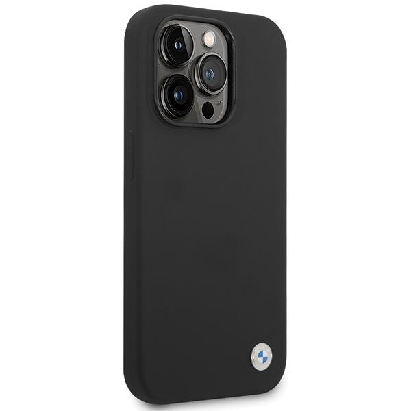 Etui do iPhone 15 Pro BMW Silicone Metal Logo Czarne