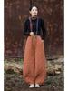 2025 Winter Women's Retro Quilted Diamond Pattern Lantern Pants - Thick Warm Cotton Linen