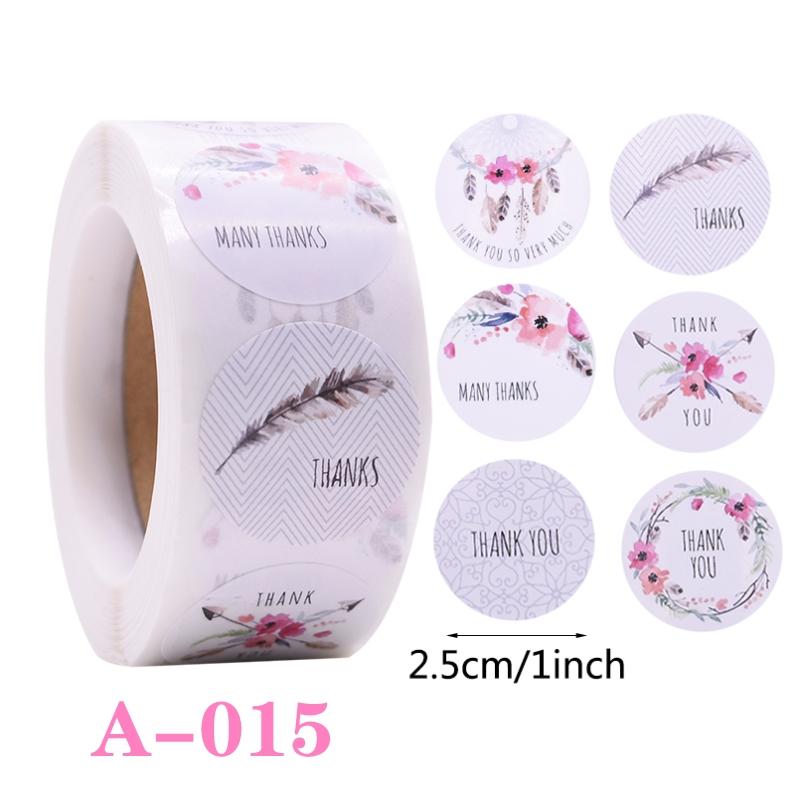 500pcs Round Labels Thank You Gift Sealing Sticker Kraft Paper Candy Gift Box Bag Wedding Holiday birthday party decoration tags