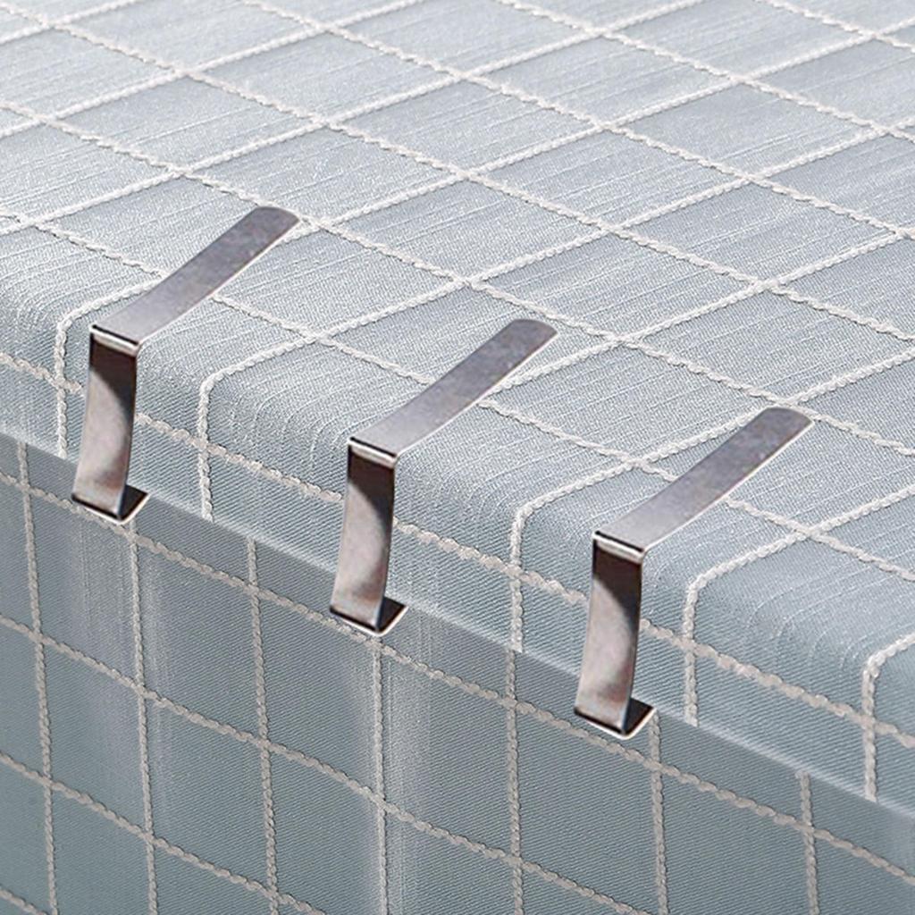 Stainless Steel Anti-Slip Tablecloth Clips Non-slip Tables Cover Securing Clamps  Wedding Camping Promenade Table Cover Clip