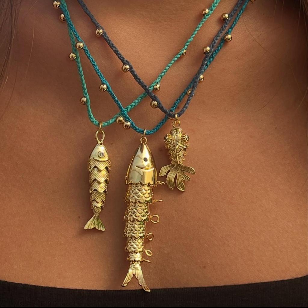 Damen Goldfisch Anhänger Halskette mit Diamant-Einlage - Kreativer Tierschmuck für den Sommer