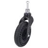 7 Inch Universal Caster TPE Rubber Solid Wheel Replacement for Trolley 75KG Load Capacity