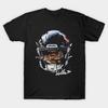 Men Black Print T-shirt Caleb Williams Chicago Helmet No-Cut Transfer Paper Print Cotton Tshirt