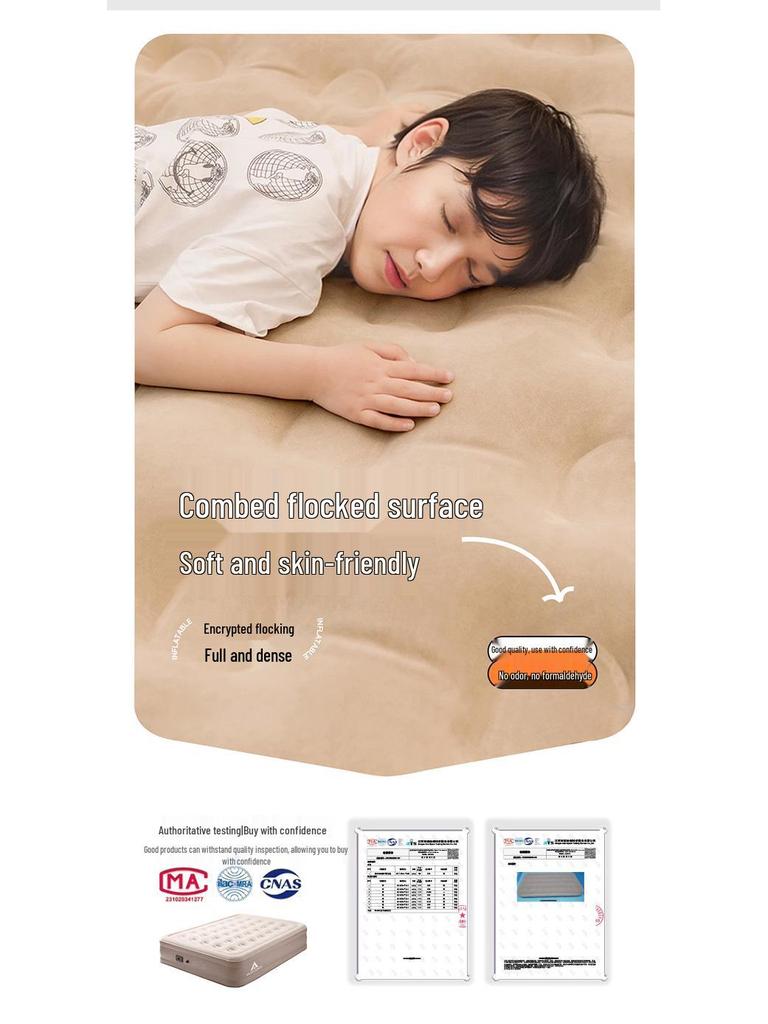 Double Flocked Inflatable Camping Mat & Sofa