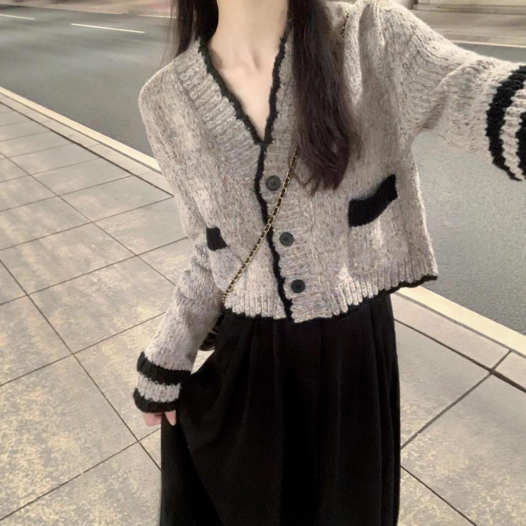 Women's French-Style Short Cardigan Sweater - 2025 Early Spring Knitwear Collection