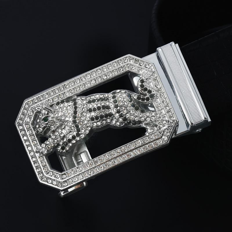 Zodiac Belt Men'S Business Cowhide Alloy Automatic Buckle High-End Belt Gift