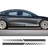 2 Stück Auto-Türseitenaufkleber für Tesla Model 3 PVC-Aufkleber Wasserdichte Vinylfolie Dekoration Auto-Styling Außen Autozubehör