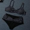 European & American Sexy Plus Size Polka Dot Bikini Swimsuit, 5XL, Gathered