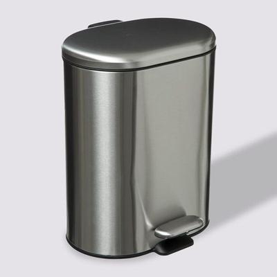 Odpadkový koš Atmosphéra „Softclose“, kovový, 6 l - nerezová ocel