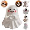 Decorative Ghost Statue Halloween Pen Holder, Cute Mini Figurine Desk Decor, Funny Unique Holiday Present Pencil Stand Ornament, Creative Office