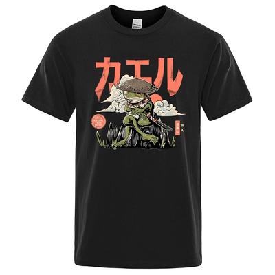 The Last Frog  Anime Print T Shirts Men Casual Breathable Tshirts Fashion O-Neck Shirts Cotton Short Sleeve Top 80292