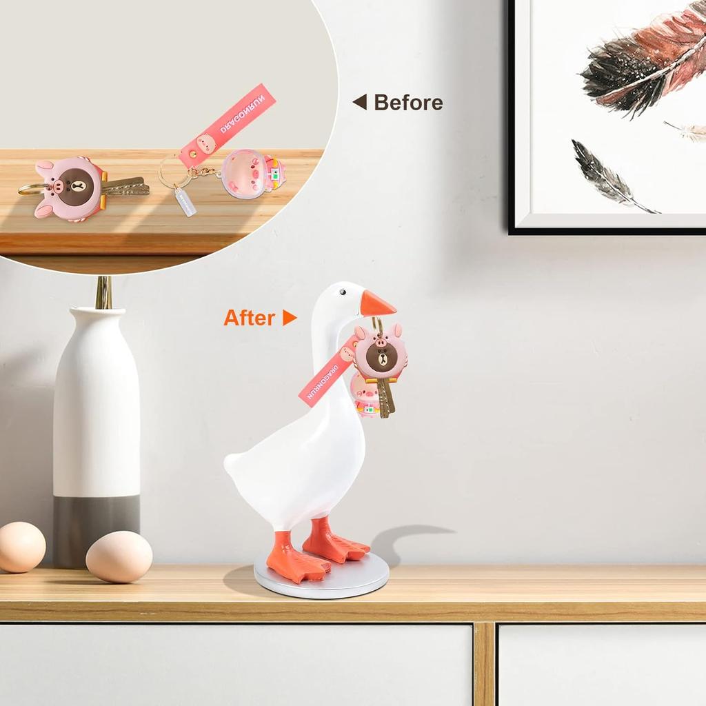 Magnetic Goose Key Holder Cute Home Decor Kawaii Room Office Table Desk Aesthetic Funny Bedroom Housewarming Gift 1PCS