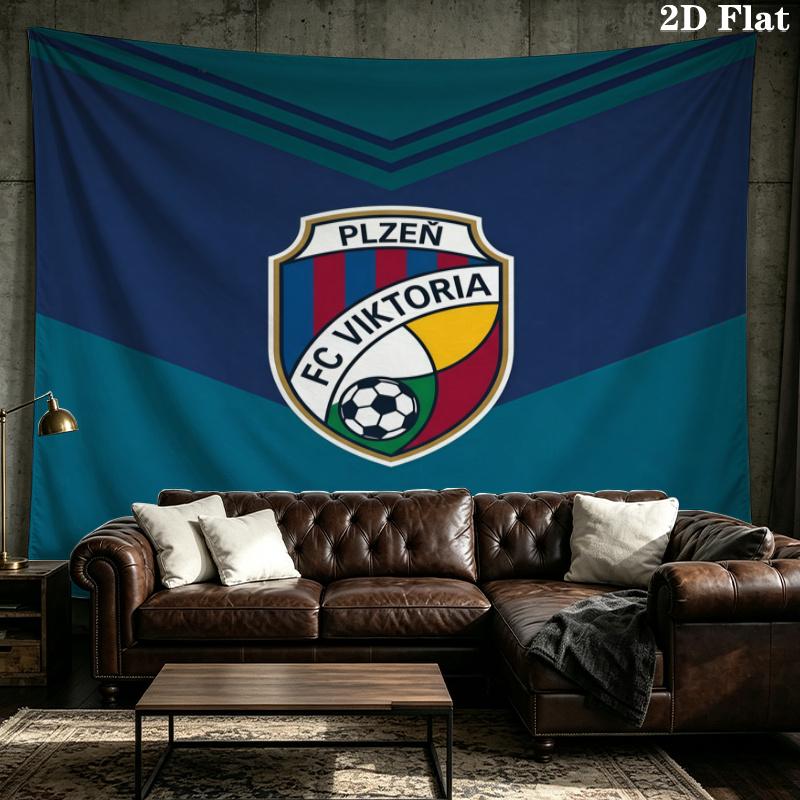 FC Viktoria Plzen Printed Tapestry – Wall Hanging for Bedrooms, Dorms, and Home Decor