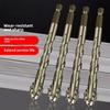 New Four-Flute Sawtooth Eccentric Drill Bit, Eccentric Drill Bit Set, High-Strength Eccentric Twist Drill Bit, Titanium-Coated Design Drill Bit,