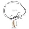 Unique Striped Water Droplet Pendant Necklace Adjustable Length Fashion Choker Charm for Modern Women's Attire