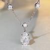 Fine Jewelry Zircon 925 Sterling Silver Water Drop Pendants Charms Women Wife Pendant