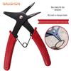 Dual-Purpose Snap Ring Pliers: Internal/External Retaining & Curved Door Shaft Pliers