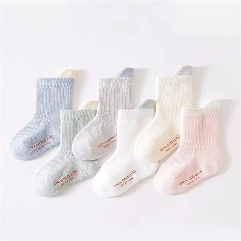 Infant Baby Socks For Boys Girls Summer Mesh Thin Children's Cotton Girl Boy Sock Solid Toddler Soft Kids Sock 0-5Years