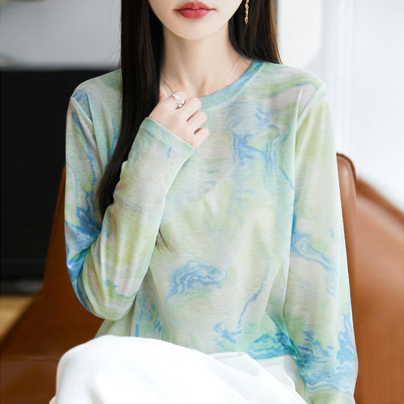 Crew Neck Knitted Sweater For Women Hot Season New Fashion Versatile Bottoming Shirt Top