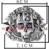 MYMC Skull Skeleton Belt Buckle DIY Waistband Accessories Western Cowboy Style Smooth Belt Metal Buckle Only Punk Rock Style