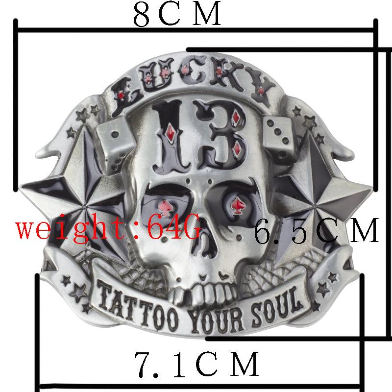 MYMC Skull Skeleton Belt Buckle DIY Waistband Accessories Western Cowboy Style Smooth Belt Metal Buckle Only Punk Rock Style