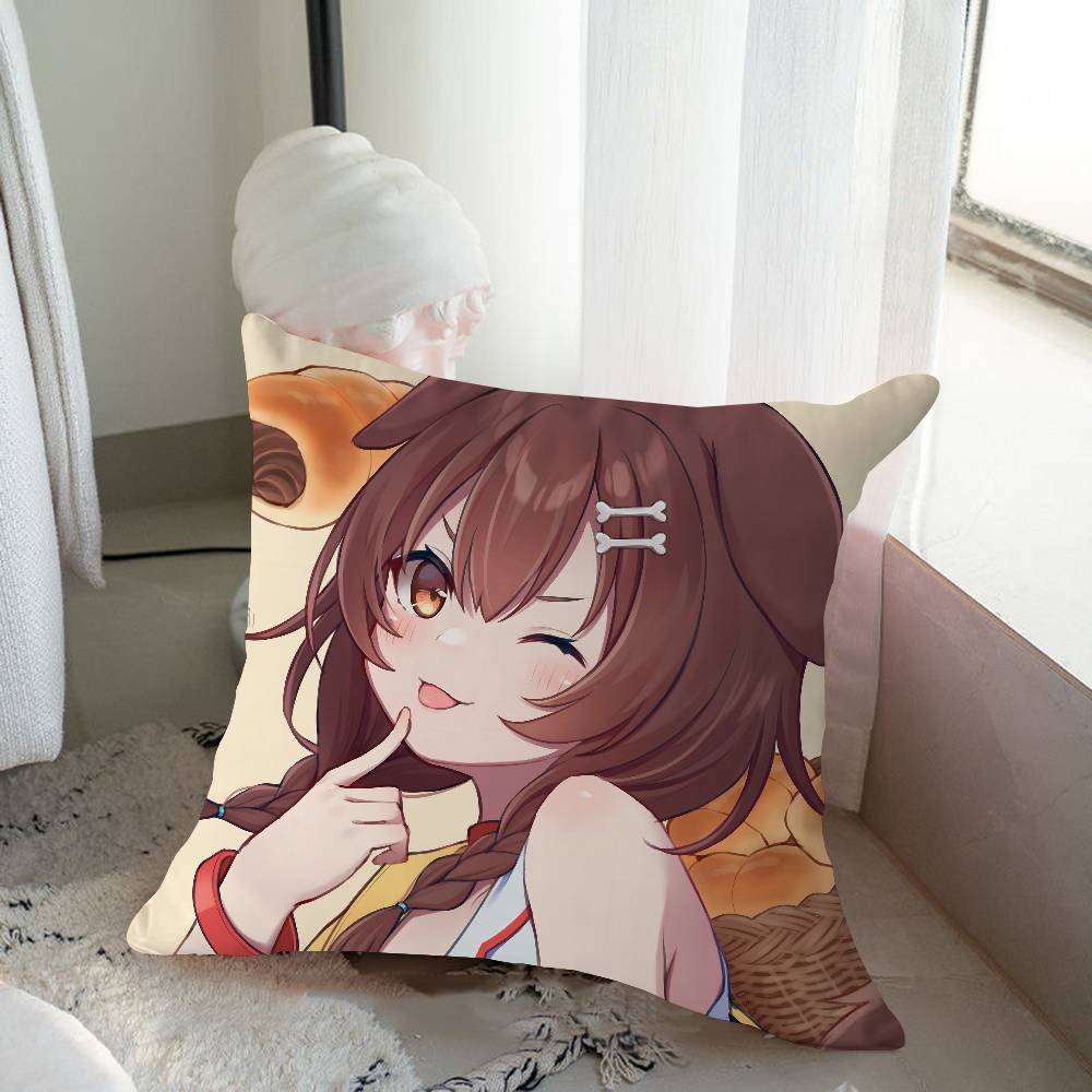 

I-INUGAMI KORONE Cartoon Animation Personalized Picture Text Home Decorative Pillows Household Gifts 45x45cm 16x16Inch