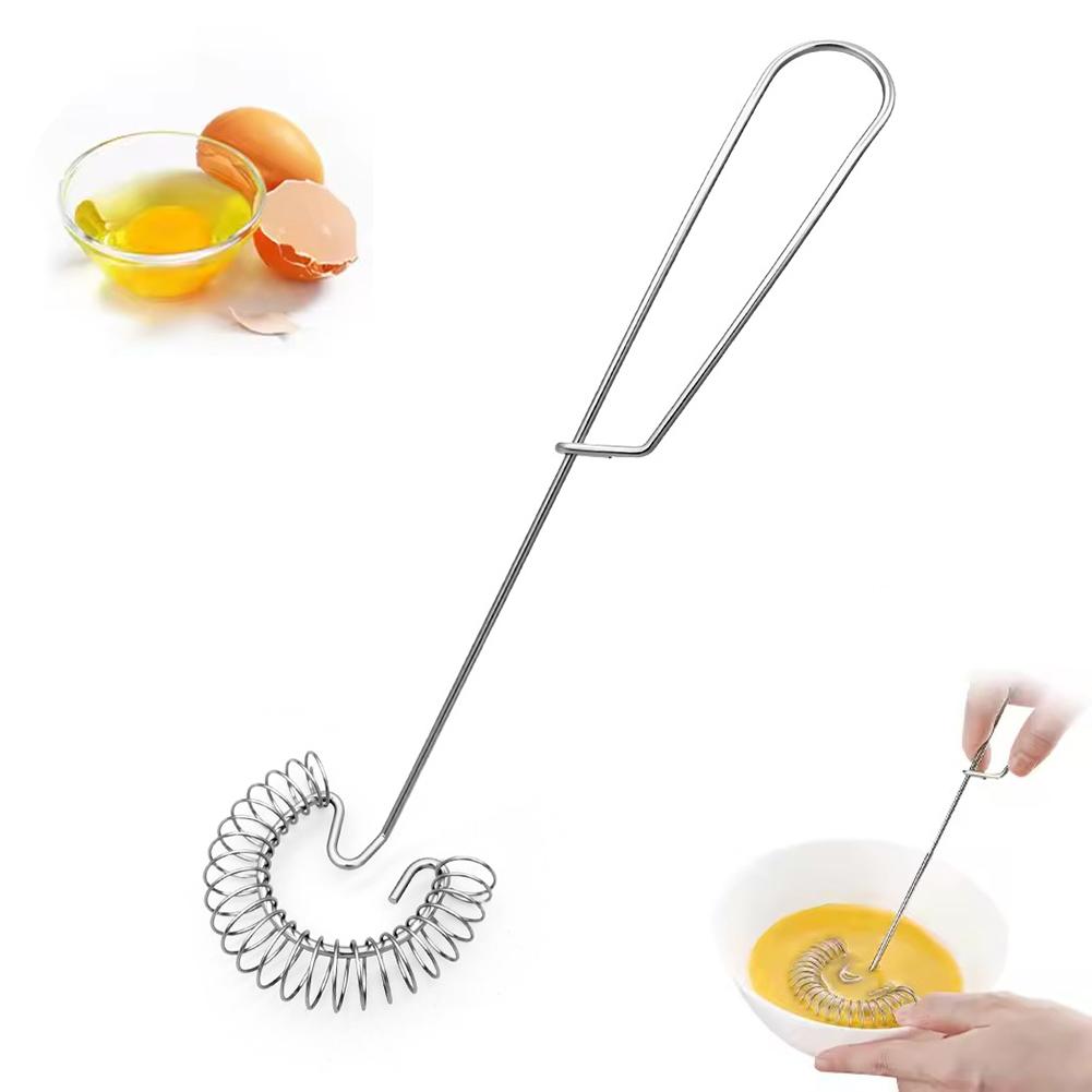 Stainless Steel Egg Separator, Long Handle Egg Yolk Filter for Baking, Egg White Divider with Hook for Bowls, Dishwasher Safe