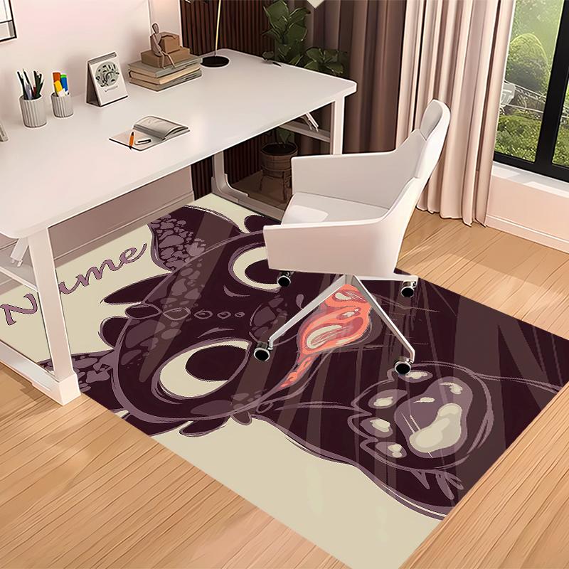 Custom Personalization How To Train Your Dragon Toothless Print Area Rug - Soft, Washable Non-Slip Indoor Mat,Living Room,Home&Office Decorative Rug