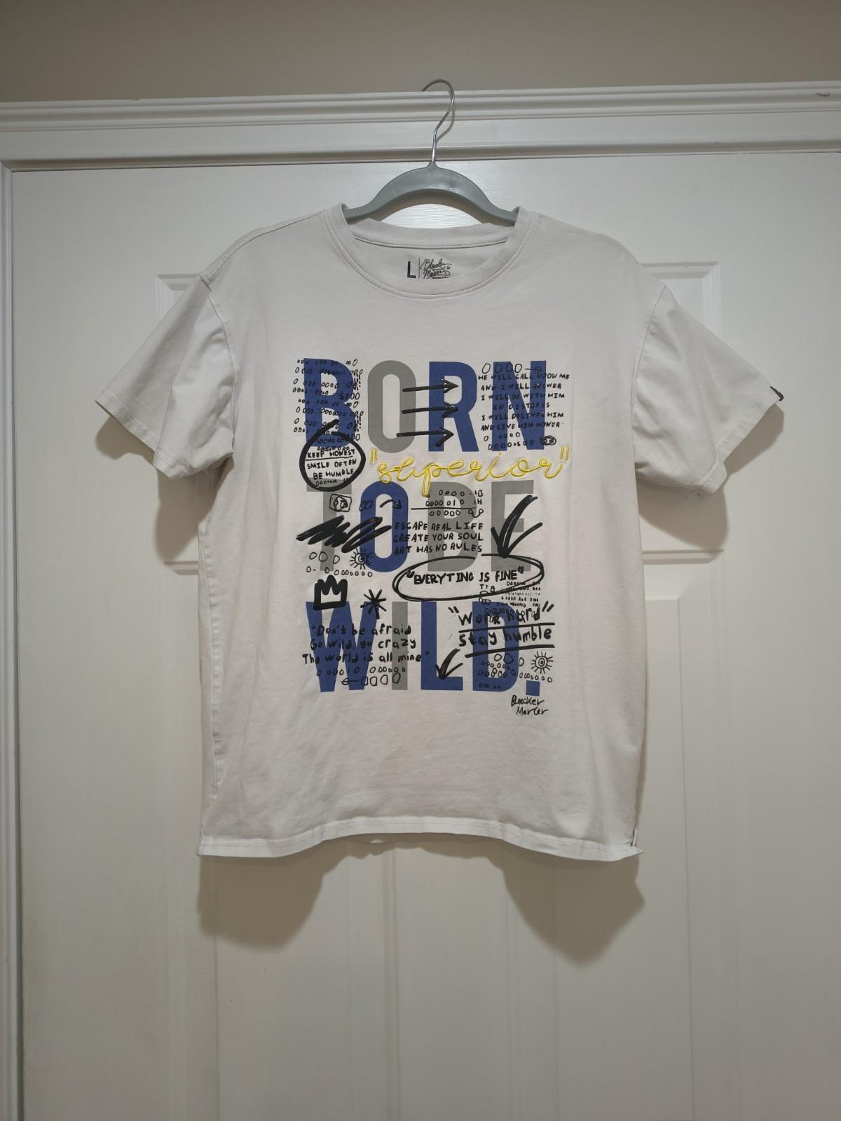 Bleeker & Mercer Born To Be Wild Graphic Shirt Size Large Unisex T-Shirt XXXL