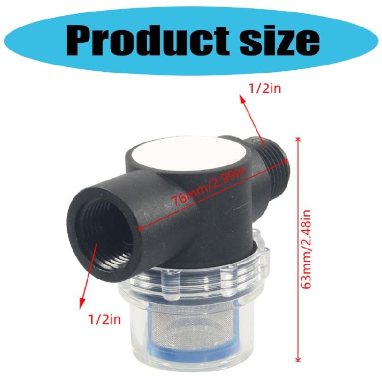 Campers Water Pipeline Threaded Filter With Corrosion Resistant Stainless Mesh Quick Connect 1/2" Strainer