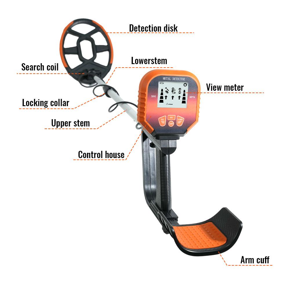 MD4050 Professional Metal Detector Underground Depth Scanner with LCD Display Waterproof Coil Gold Treasure Hunter High Accuracy