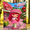 1pc Princess Strawberry8 Theme Blanket - Digital Print, Polyester, Cozy for All Seasons, Perfect for Outdoor, and Travel