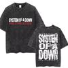 System of A Down Toxicity Album Graphic Washed Tshirt Unisex Women Rock Oversized T Shirts Unisex Vintage Alternative Metal Tshirts