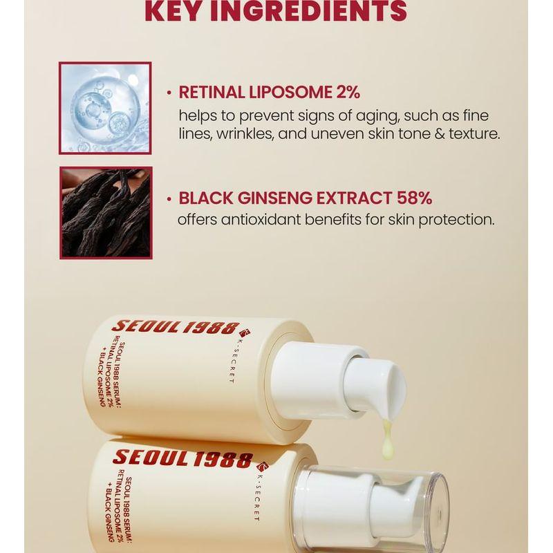 KSECRET SEOUL 1988 Sérum : Retinální lipozom 2% + černý ženšen