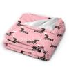 Cute Dachshund Blanket Flannel Spring/Autumn Dogs Animal Breathable Super Soft Throw Blankets for Sofa Outdoor Quilt