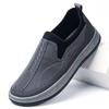 Spring and Autumn New Men's Cloth Shoes Casual and Breathable Dad Shoes Soft Sole Lightweight and Comfortable Middle and Old Stepping Shoes