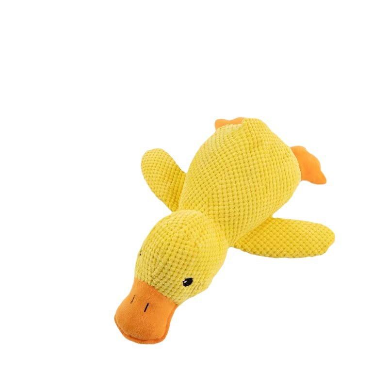 Pet Toy: Bite-Resistant Yellow Duck Plush for Teething Puppies and Dogs