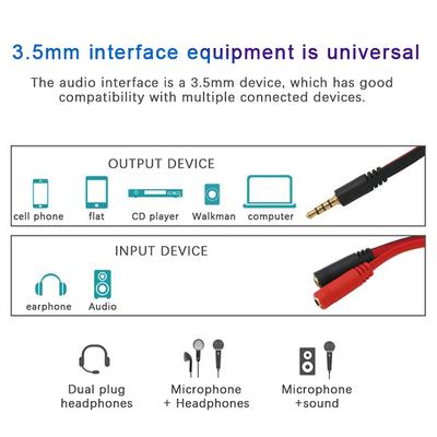 3,5mm Aux 1 Stecker Auf 2 Weibliche Spliter Draht 3,5 Jack Audio Splitter Kabel Kopfhörer Kopfhörer Lautsprecher Stereo Aux Adapter Kabel