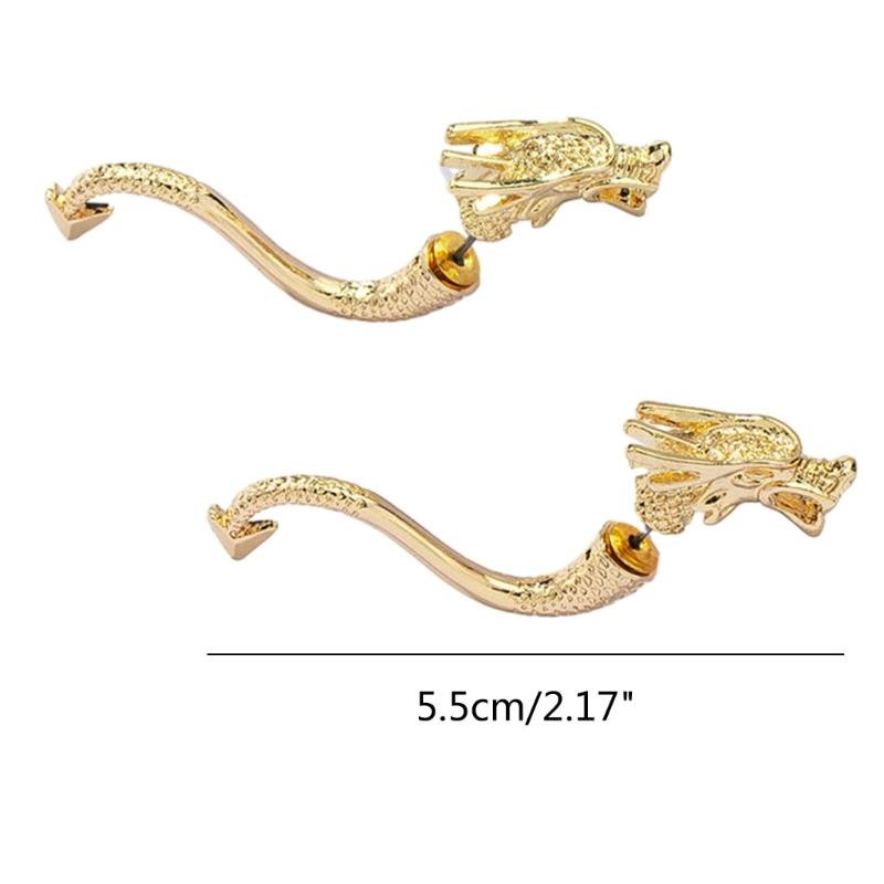 Dragon Studs Earrings Ear Studs Irregular Ear Pins Fashionable Ear Jewelry Dragon Ear Pendant Gift for Fashion Lover