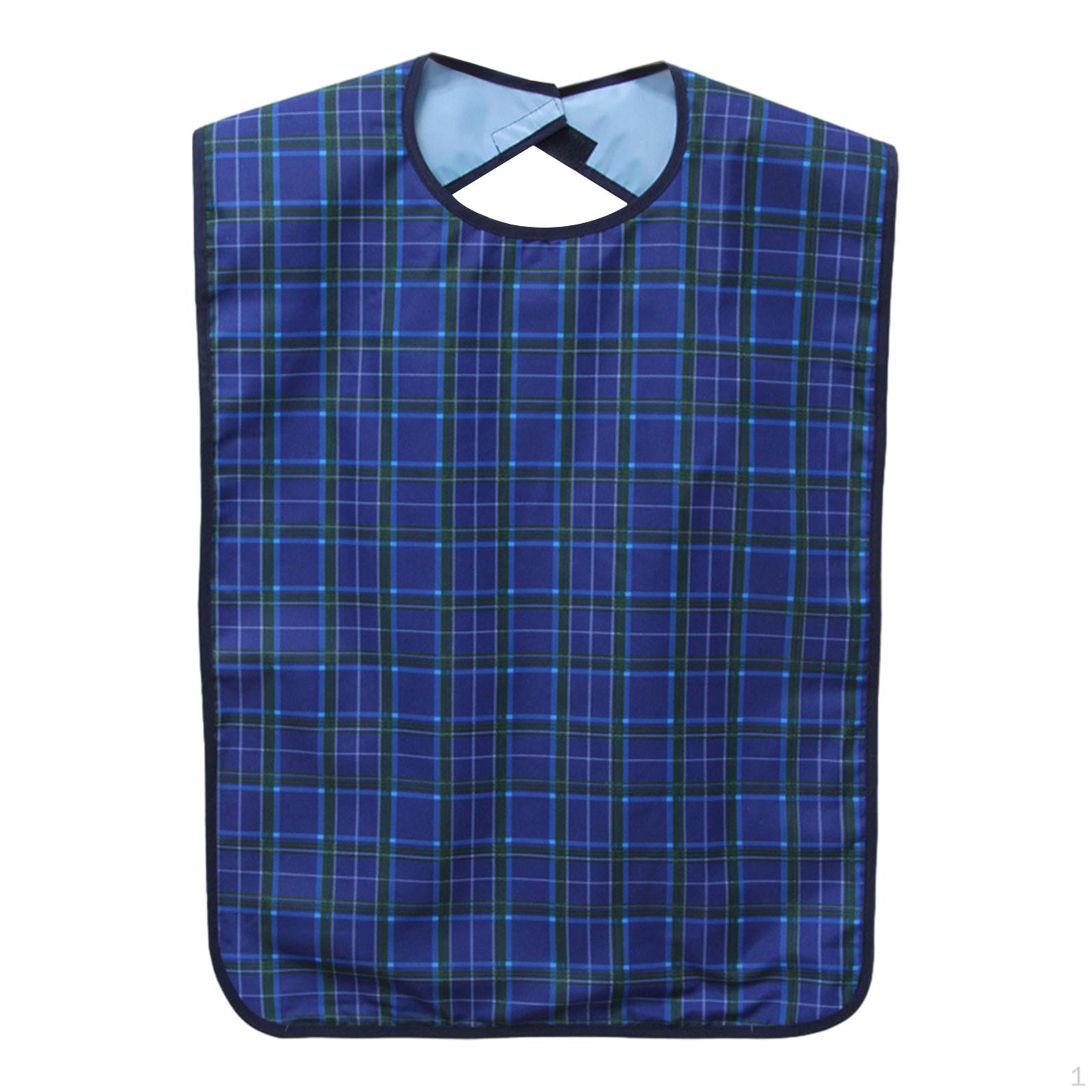 

Взрослый нагрудник 75x45 см удобный устойчивый к пятнам большой маслостойкий водонепроницаемый защитный чехол для одежды синий