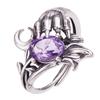 Demon Claw Natural Amethyst Citrine Topaz Garnet Ring Women'S S925 Sterling Silver Thai Silver Color Treasure Jewelry
