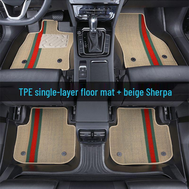 Venucia T60/T60EV Double Layer TPE Floor Mats with Xue Ni Si Driver Cover Single Layer TPE Floor Mat for Venucia T60 EV