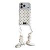 Japanese Gentle and Simple Wind Black Wave Dot Lanyard Suitable for iphone11Promax Apple 11 Mobile Phone Case 11 Double Layer