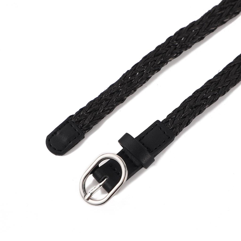Ladies Denim Belt Multifunctional Canvas Pants Belt Ladies Braided Elastic Belt