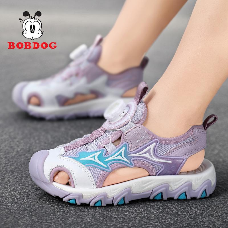 Babu Bean Classmate Boys Baotou Sandals 2025 Summer New Middle and Older Children's Non-slip Soft Sole Children's Sports Sandals