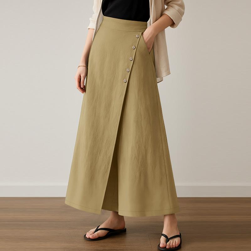ZANZEA Women Casual Solid Color Loose Wide Leg Cropped Pants
