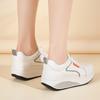 Women's Sneakers Height Increase White Leather Platform Casual Simple Thick Sole Elevator Shake Shoes for Students