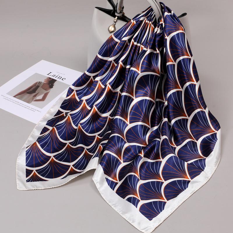 90 Square Scarves, Silk Scarves, Women's New Spring and Summer High-end Sense Versatile, Thin Scarves, Shawls Outside