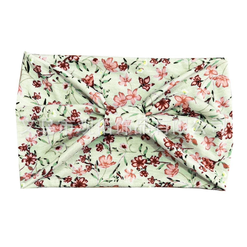 European American Women's Hair Band African Print Pattern Wide Edge Elastic Knot Sports Yoga Headband Women's Headwear Hair