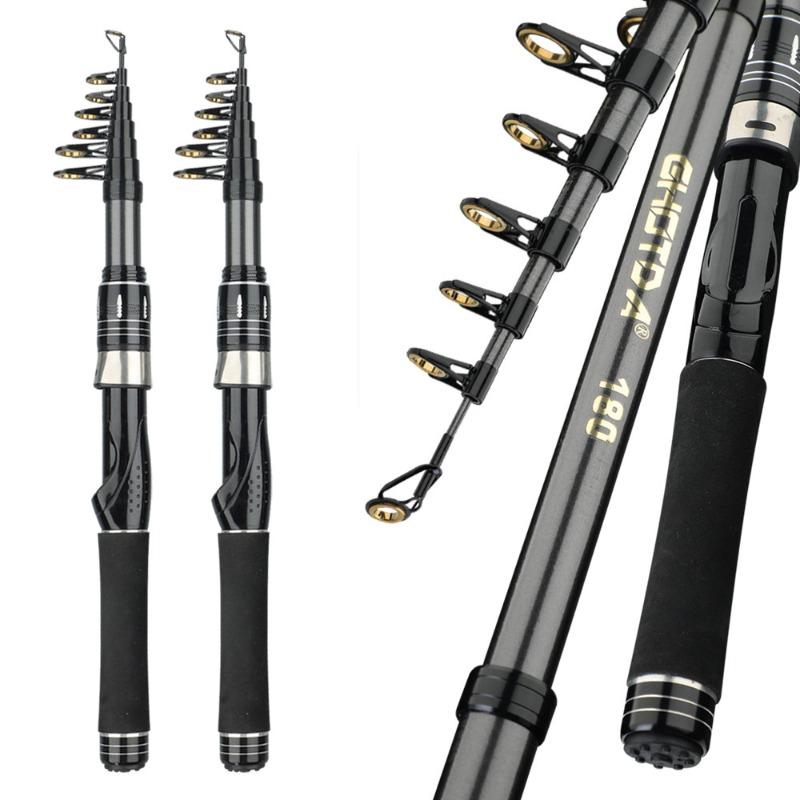 New Ultra-short Compact Telescopic Spinning Rod 1.5-2.4m Portable Mini Surf Pole Multipurpose for Saltwater Shore Casting Lure
